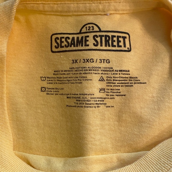 2010 Sesame Street Workshop- Bert- Men’s 3X Yellow T-Shirt - Picture 3 of 4